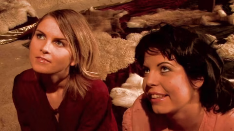 Bang – Three maidens make out on the fur lined chamber of Warlords castle