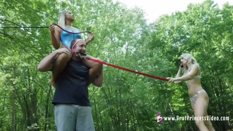 Brat Princess 2 – Amber And Ava – Bikini Girls Train Pony